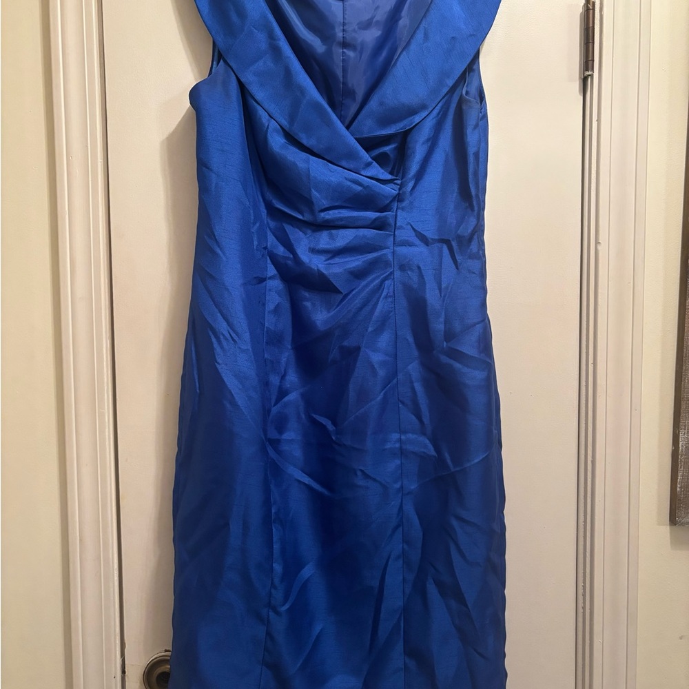 Jones Wear Strapless Royal Blue Dress